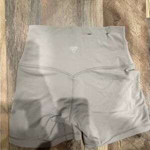 Aritzia High-Waisted Tan Shorts